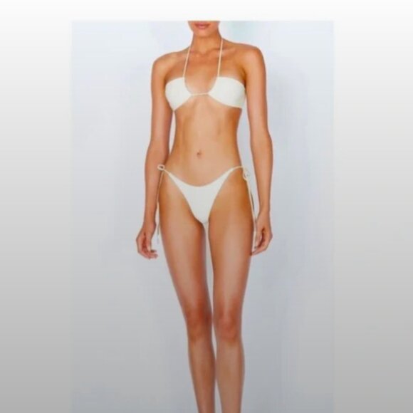 NWT Triangl Coconut Terry White Bikini XS - Picture 4 of 13